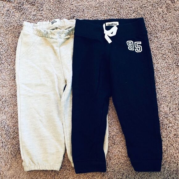 Oshkosh sweatpants set Navy and Gray 18mo - Picture 1 of 2